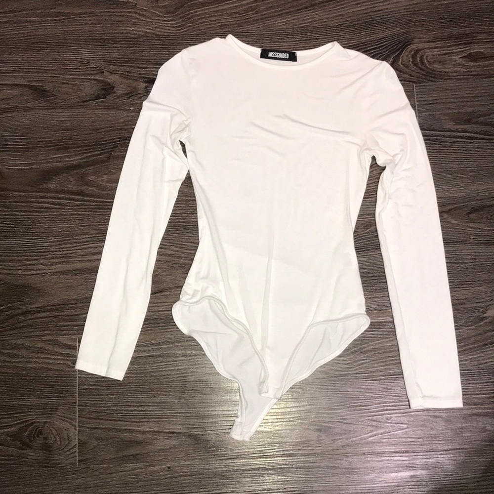 White XS MISSGUIDED bodysuit